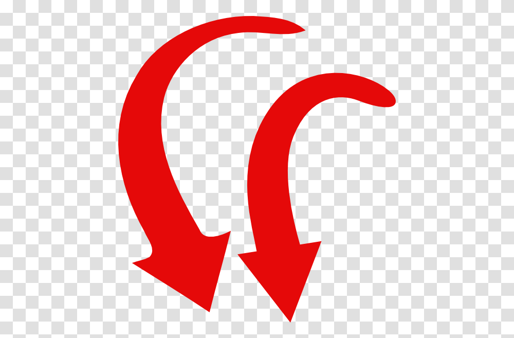 Red Arrow Curve Clip Art Vector Clip Art Curved Red Arrow, Text, Alphabet, Symbol, Number Transparent Png