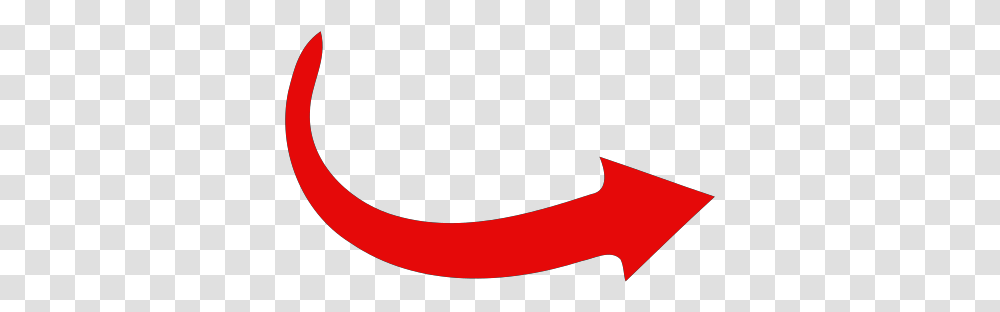 Red Arrow Curve Svg Vector Clip Art Svg Crescent, Tool, Axe, Symbol, Weapon Transparent Png