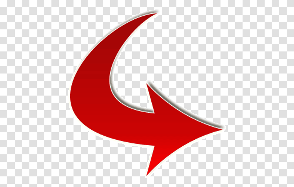Red Arrow Curved Downright Red Arrow Gifs, Label, Animal Transparent Png