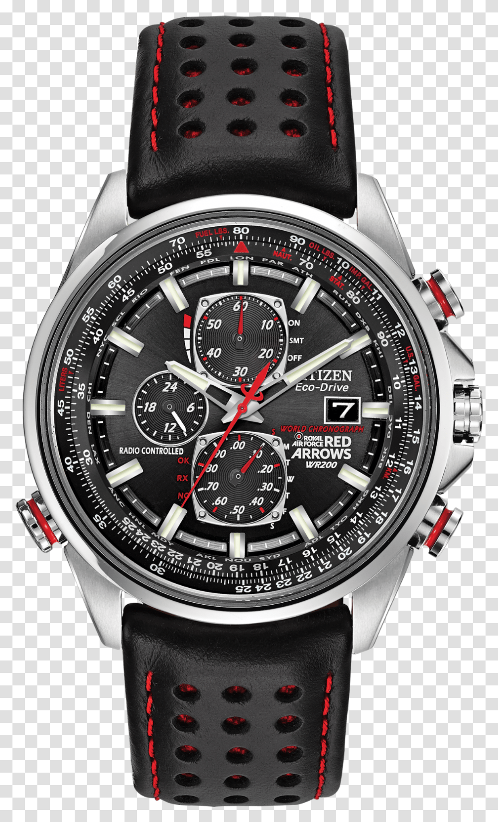 Red Arrows Citizen Red Arrows Chronograph, Wristwatch, Number Transparent Png