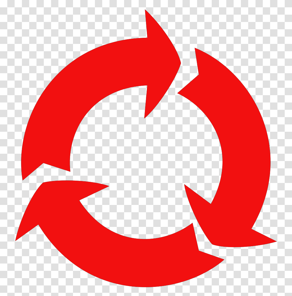 Red Arrows Svg Vector Clip Art Svg Clipart Recycle Logo, Symbol, Recycling Symbol Transparent Png