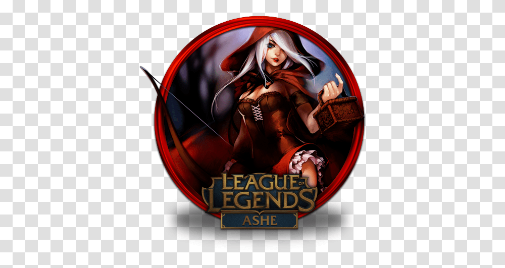 Red Ashe Free Icon Of League Legends Gold Border Icons Wallpaper, Person, Human, Helmet, Clothing Transparent Png