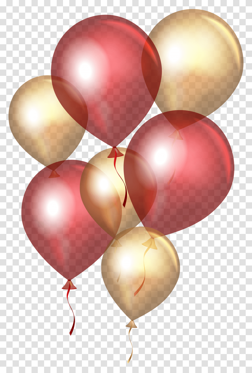 Red Balloons Clip Art Gold Balloons Transparent Png