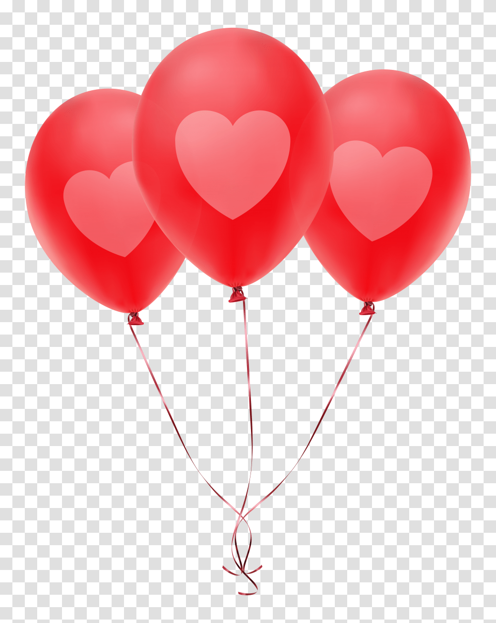Red Balloons With Heart Balloon Red, Lamp Transparent Png