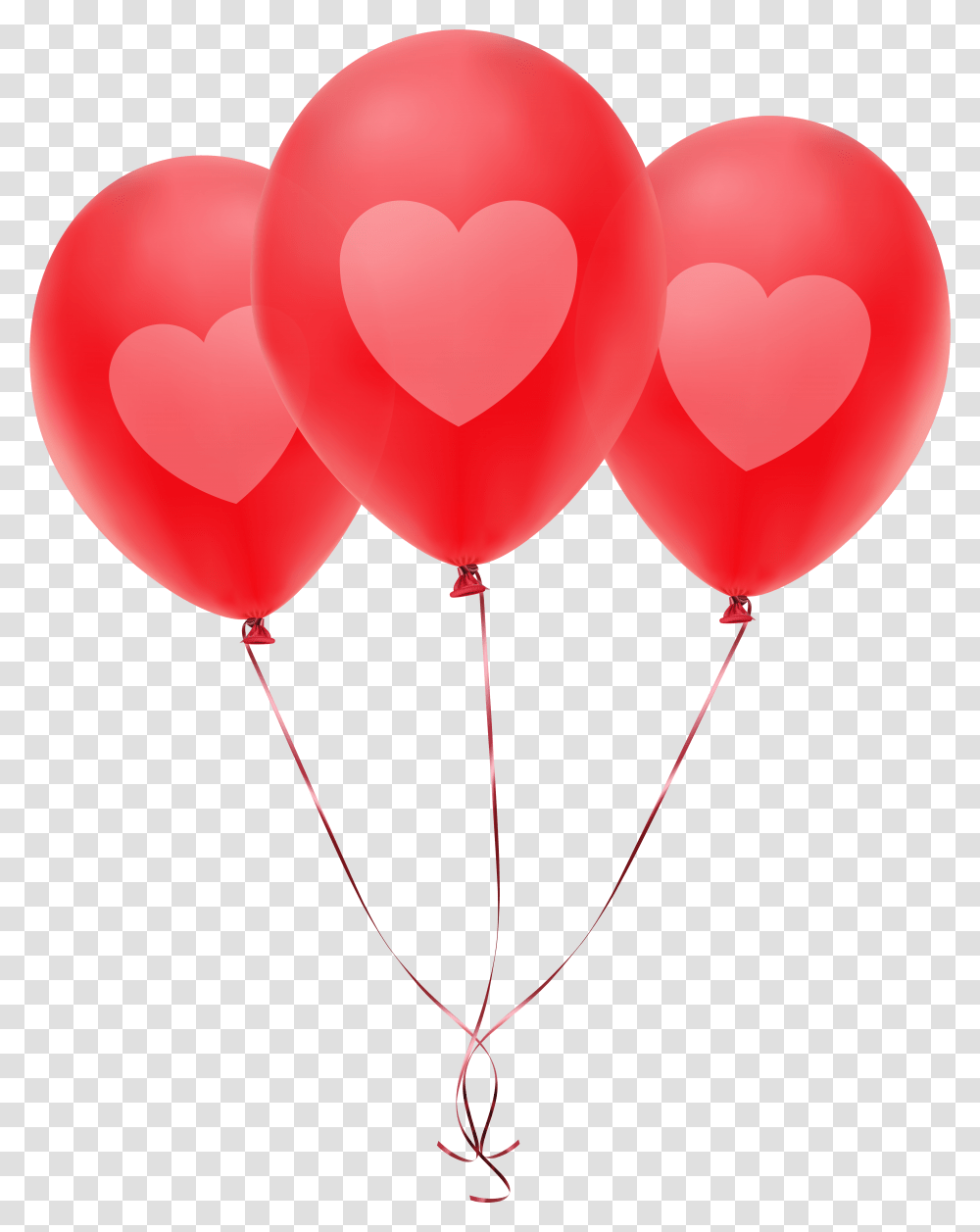 Red Balloons With Heart Clip Art Image Transparent Png