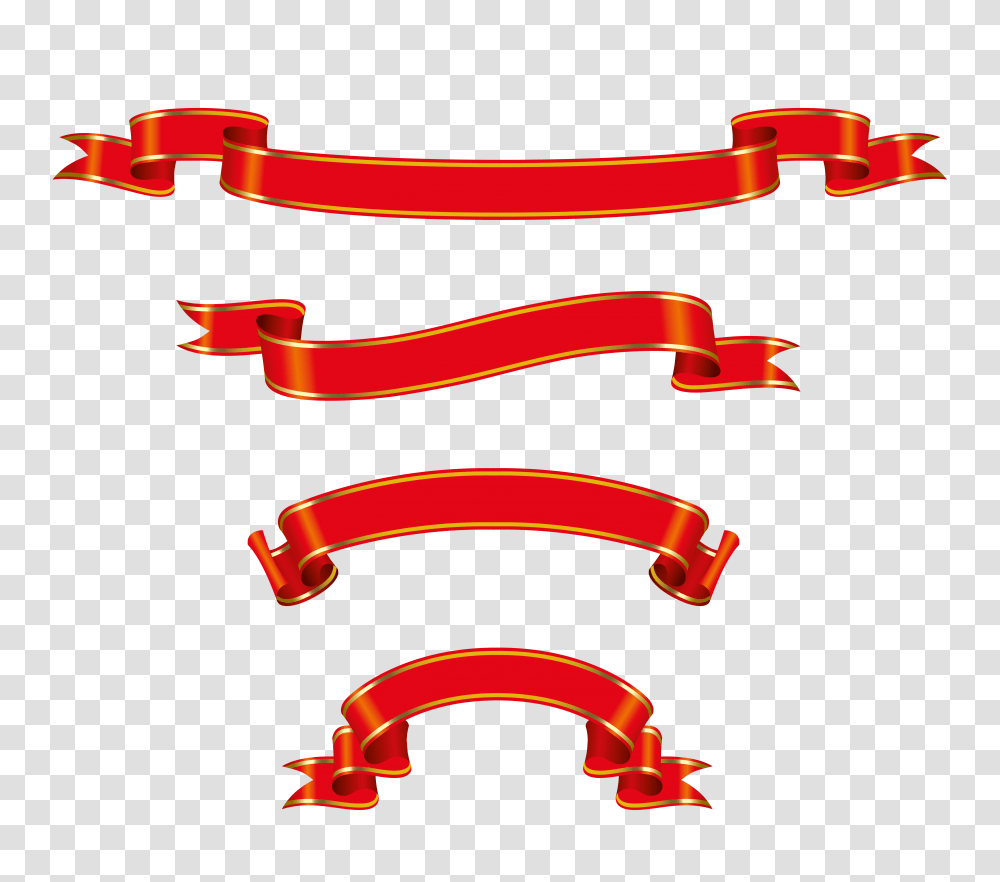 Red Banners Set, Tool, Strap, Clamp Transparent Png