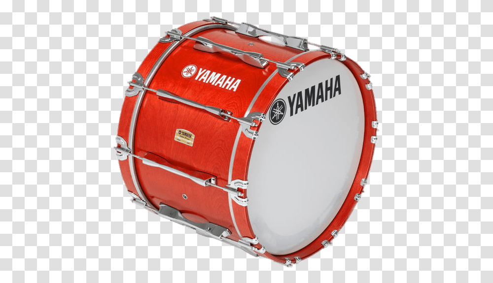 Red Bass Drum Yamaha Marching Bass Drums, Percussion, Musical Instrument, Helmet Transparent Png