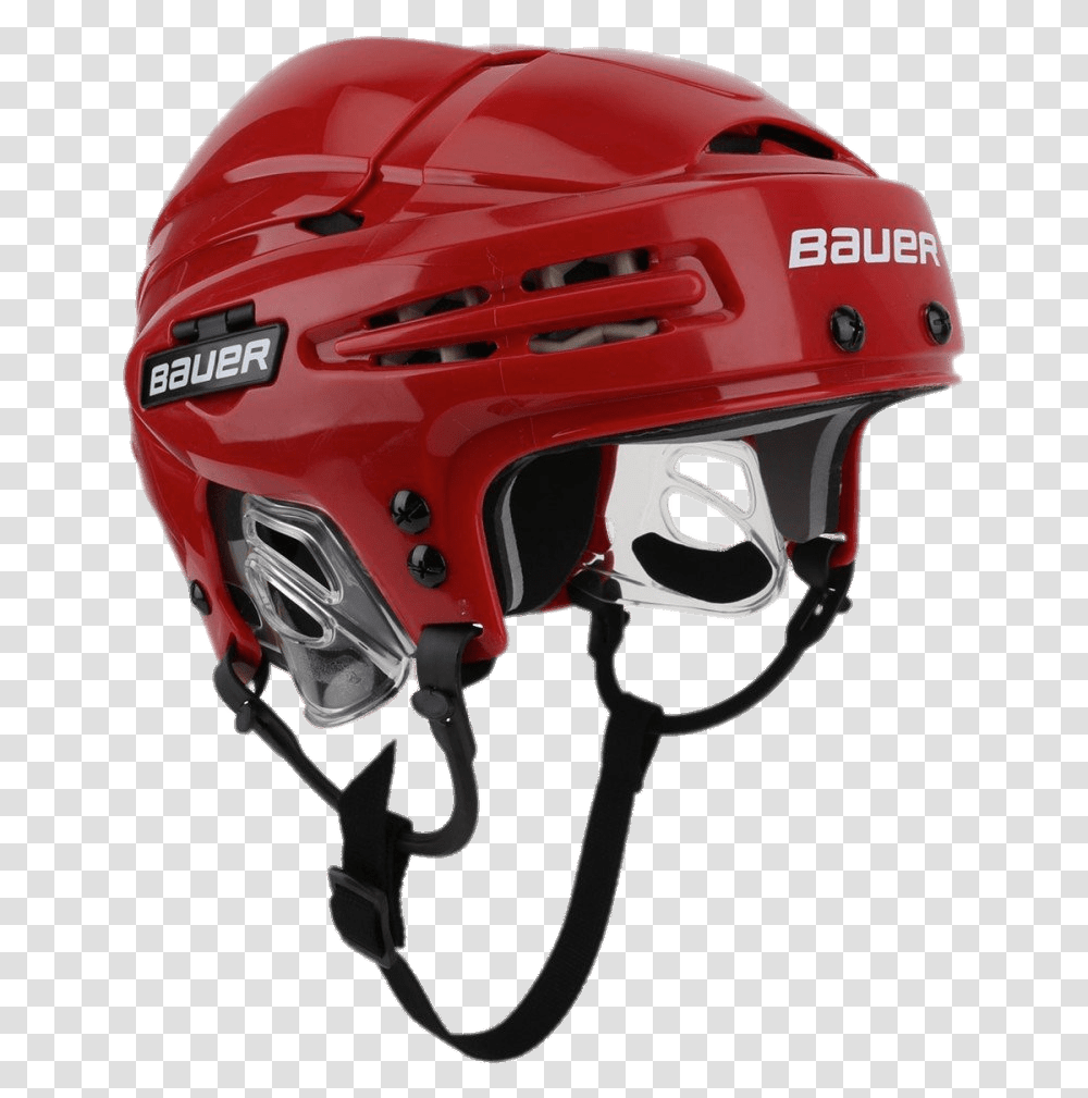 Red Bauer Hockey Helmet Ice Hockey Helmet, Apparel, Crash Helmet Transparent Png