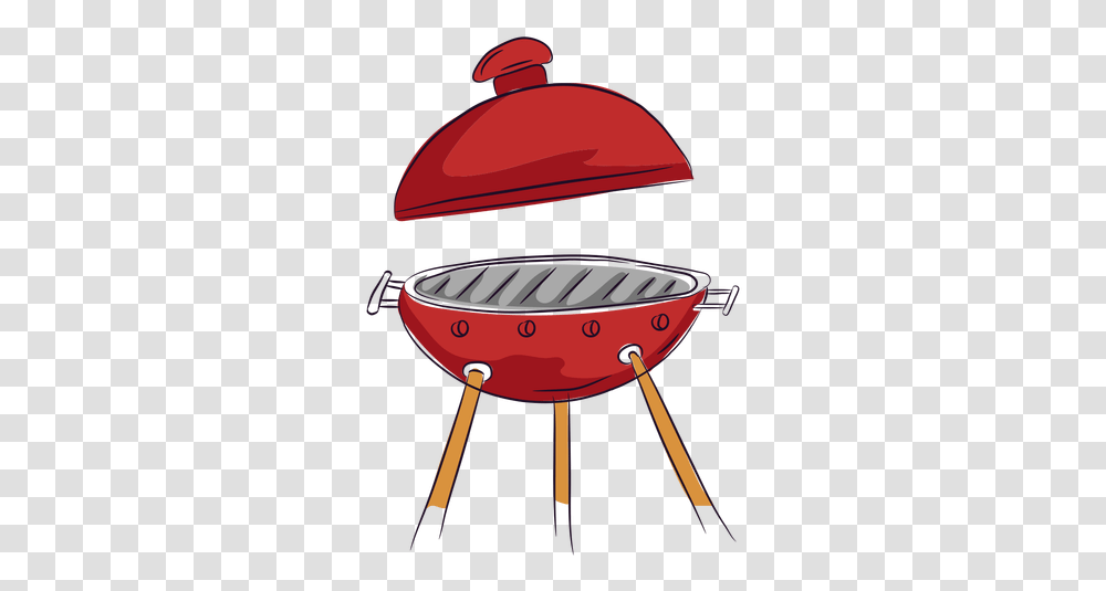 Red Bbq Grill Lid Open Parrilla, Drum, Percussion, Musical Instrument, Lamp Transparent Png