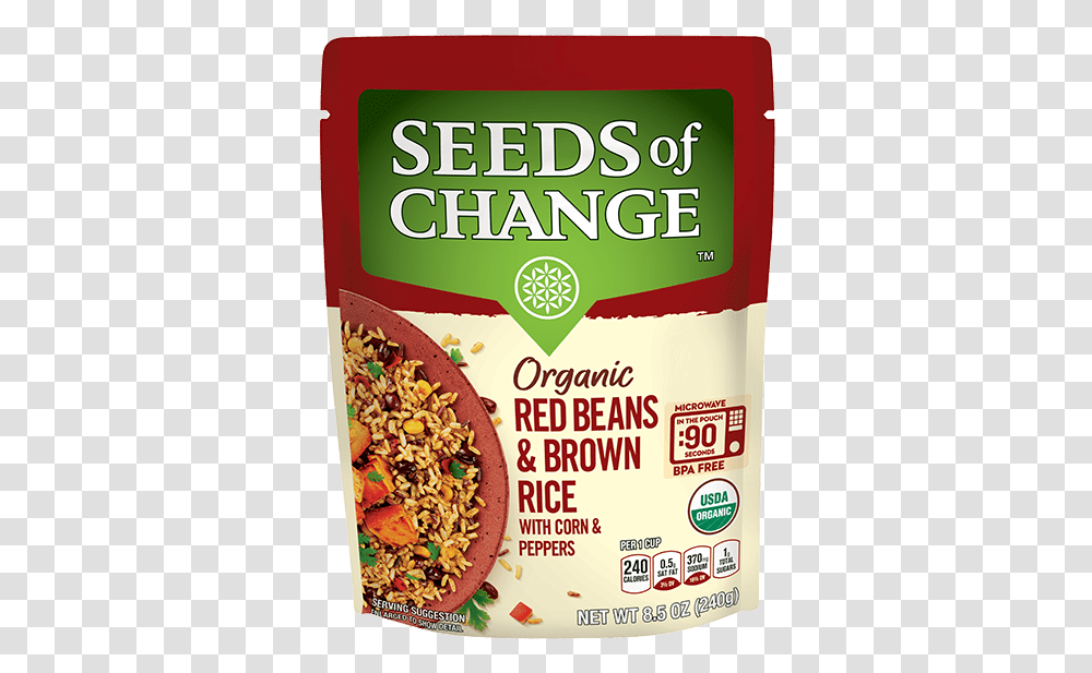 Red Beans Amp Brown Rice Seeds Of Change, Food, Plant, Breakfast, Grain Transparent Png