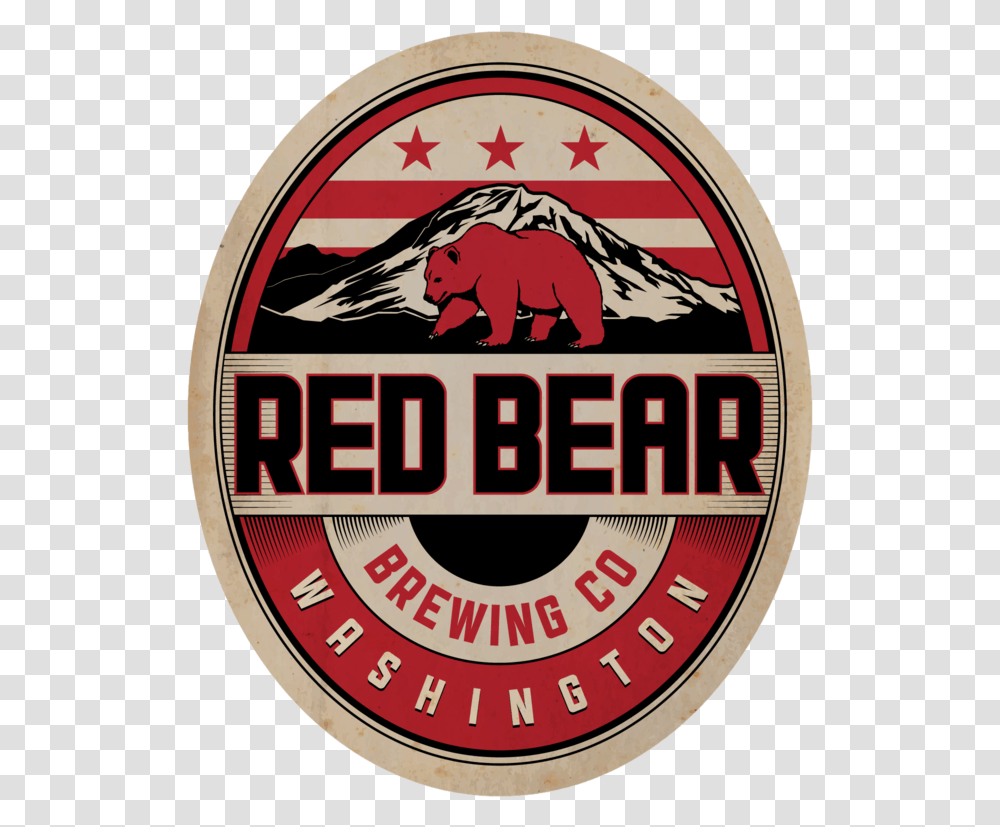 Red Bear New Red Bear Brewing, Logo, Trademark, Emblem Transparent Png
