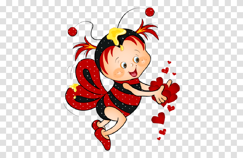 Red Bee Clipart, Cupid, Elf, Diwali Transparent Png