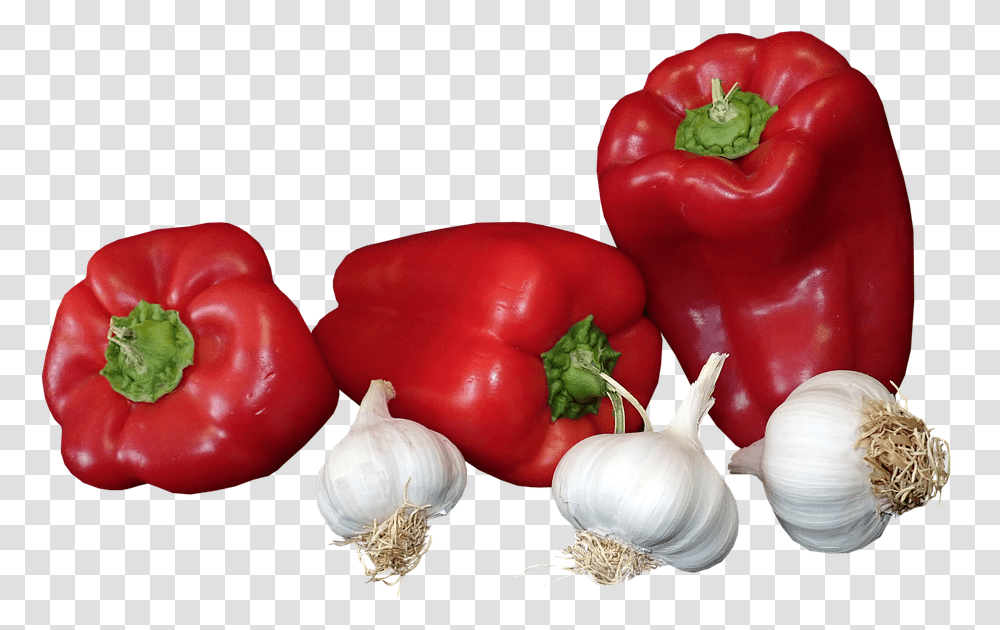 Red Bell Pepper, Plant, Vegetable, Food, Garlic Transparent Png