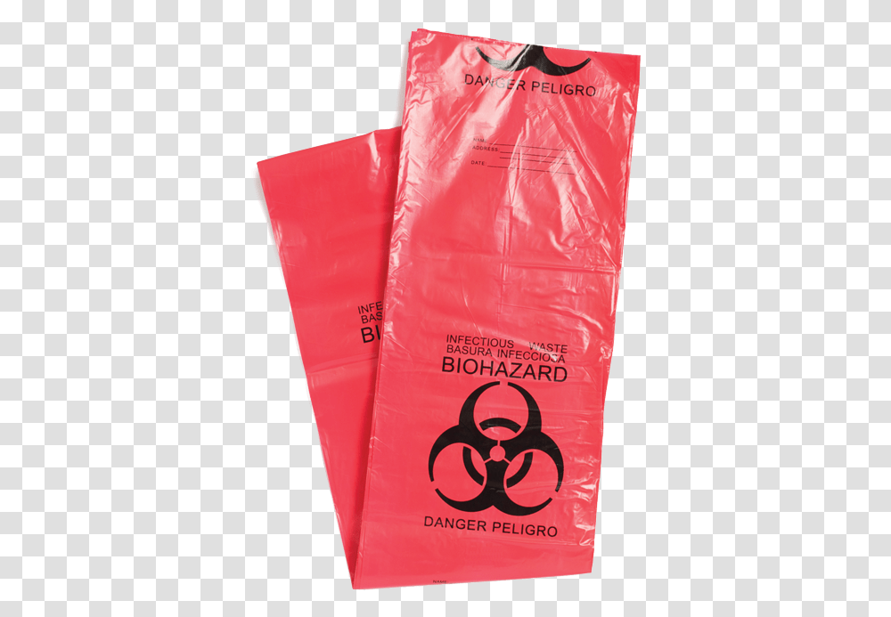 Red Biohazard Infectious Waste Bags Biohazard Symbol, Plastic Bag, Shopping Bag Transparent Png