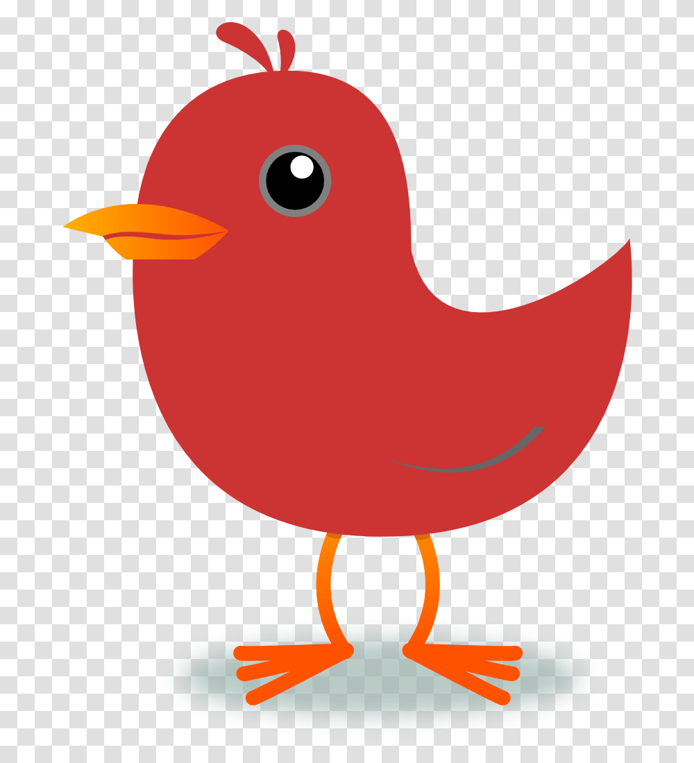 Red Bird Clipart Bird Cartoon Gif, Animal Transparent Png
