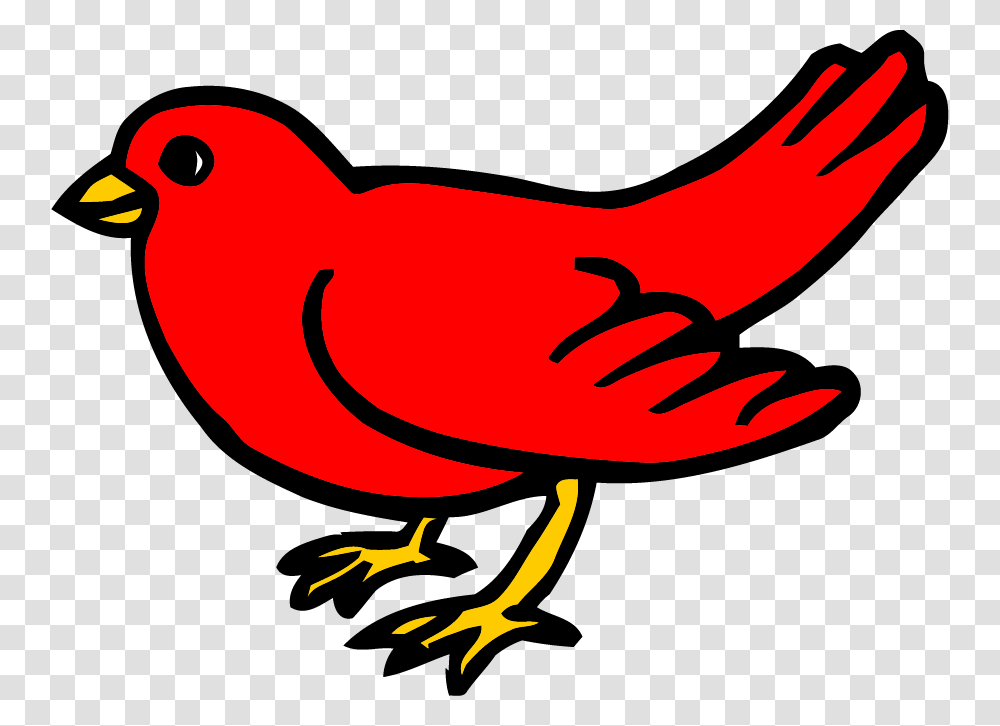 Red Bird Clipart Bird Clip Art, Animal, Chicken, Poultry, Fowl Transparent Png