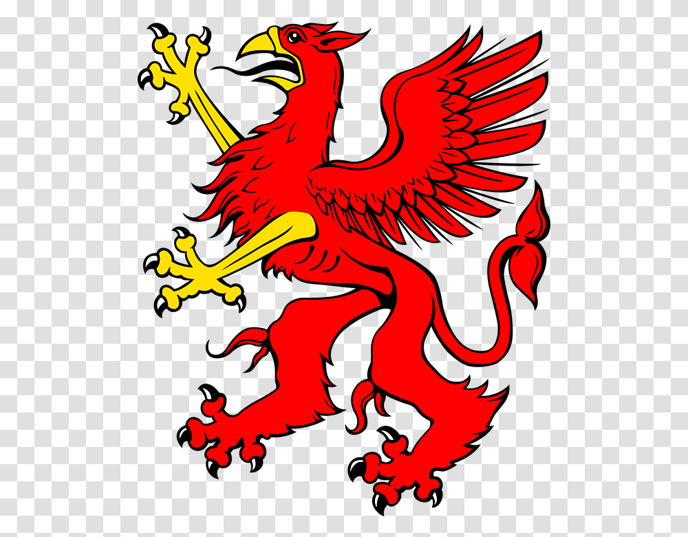 Red Bird Griffin Free Vector Graphic On Pixabay Hampton Fc, Dragon, Art, Modern Art, Eagle Transparent Png