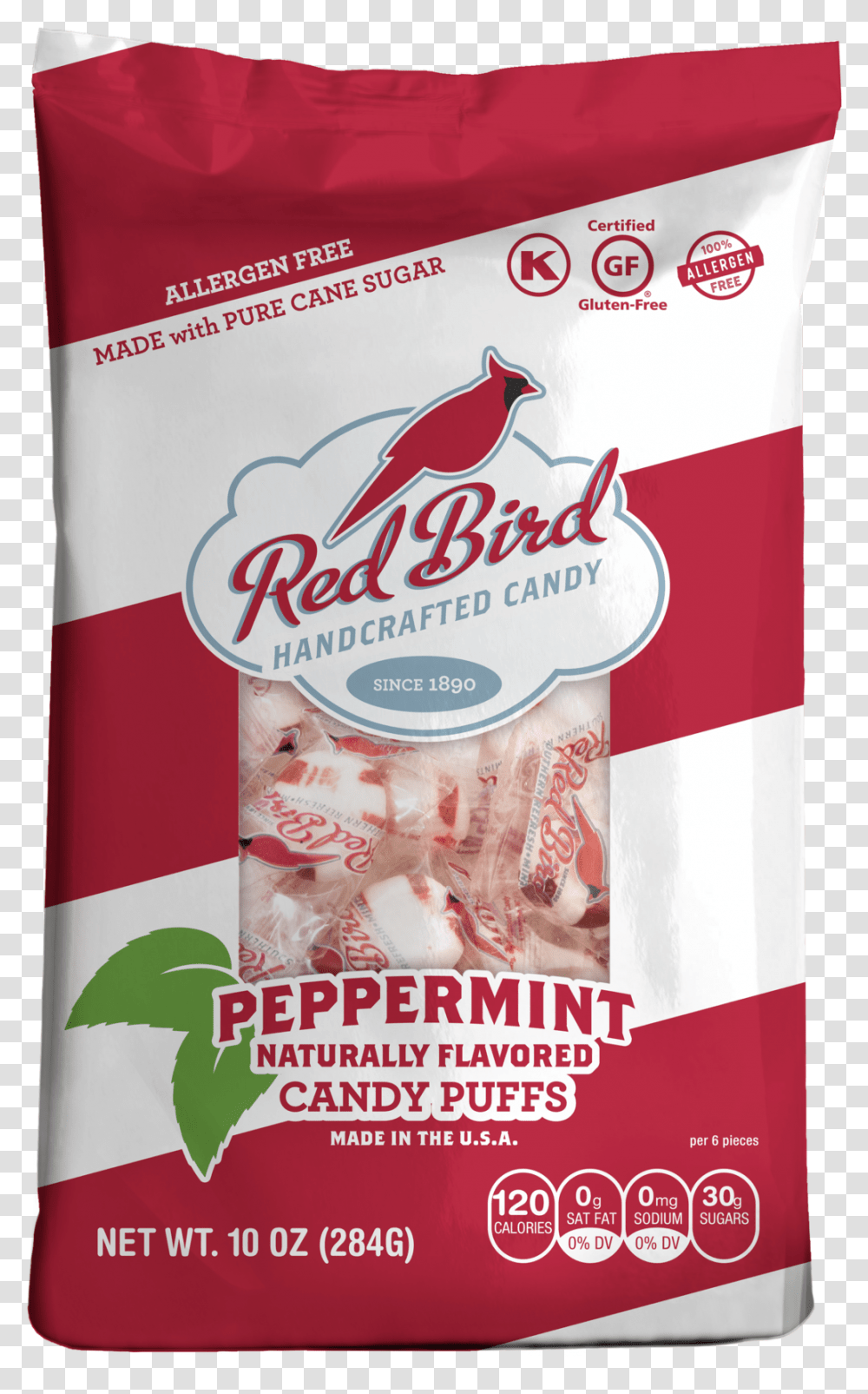 Red Bird Peppermint Candy Puffs Case Twelve 12 10 Oz Red Bird, Poster, Advertisement, Food, Dessert Transparent Png