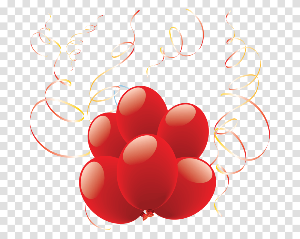 Red Birthday Balloons Clipart Download Red And Gold Balloons, Plant, Fruit, Food Transparent Png