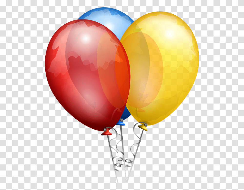 Red Blue And Yellow Balloons Transparent Png