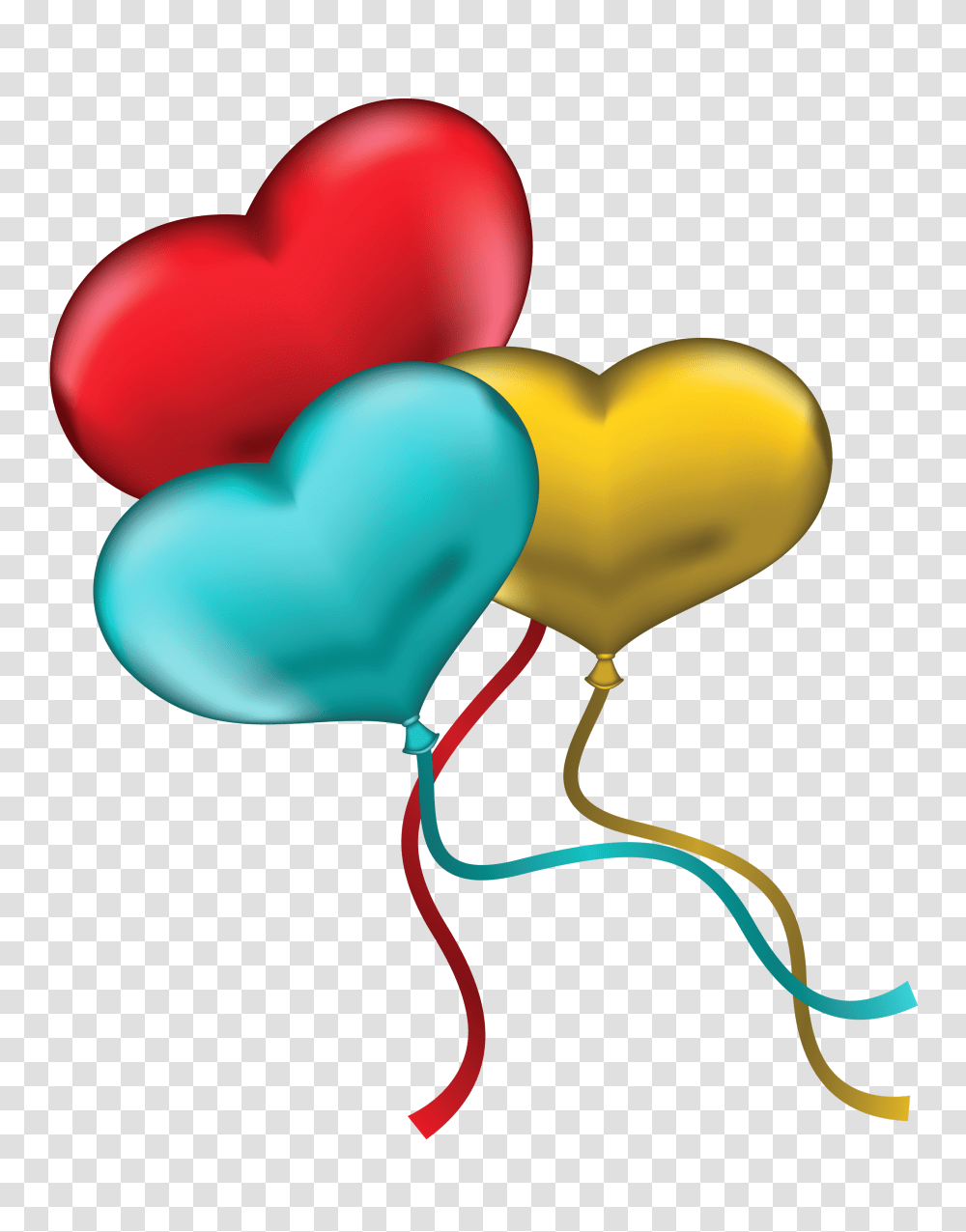 Red Blue And Yellow Heart Balloons Clipart Gallery, Pac Man Transparent Png
