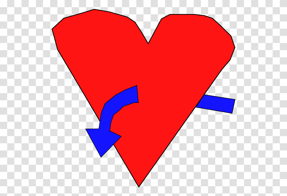 Red Blue Arrow Drawing Heart Hart Curved With Free Image Clip Art, First Aid Transparent Png
