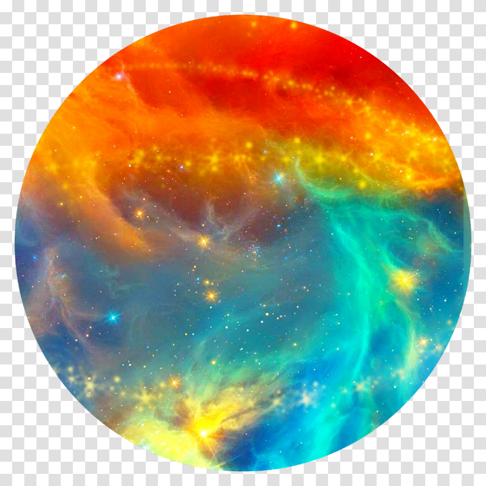 Red Blue Galaxy Aesthetic Circle Background Orange And Blue Galaxy, Moon, Outer Space, Night, Astronomy Transparent Png