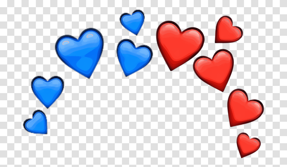 Red Blue Heartred Redheart Heartblue Blueheart Blue And Red Heart Emoji, Pillow, Cushion, Suit, Overcoat Transparent Png