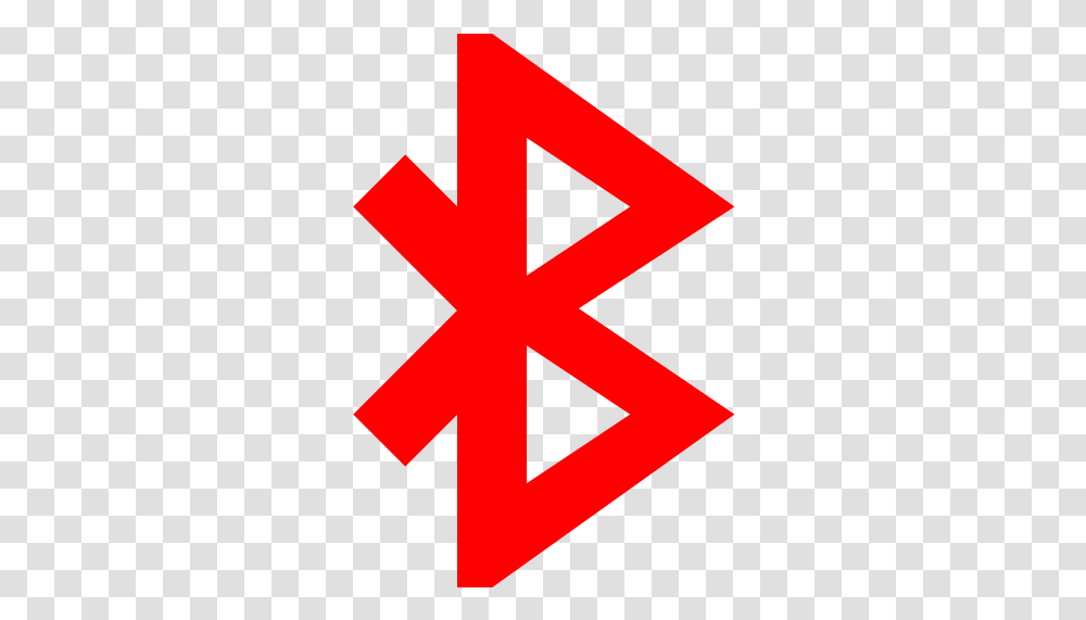 Red Bluetooth 3 Icon Red Bluetooth Logo, Symbol, Star Symbol, Trademark, Emblem Transparent Png
