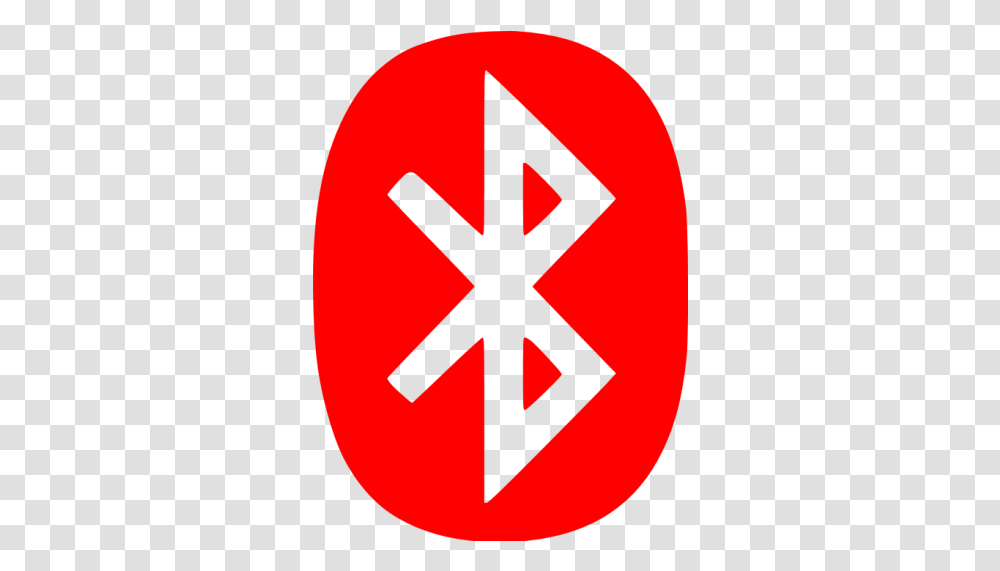 Red Bluetooth Icon Warren Street Tube Station, Symbol, Road Sign, Cross, Stopsign Transparent Png