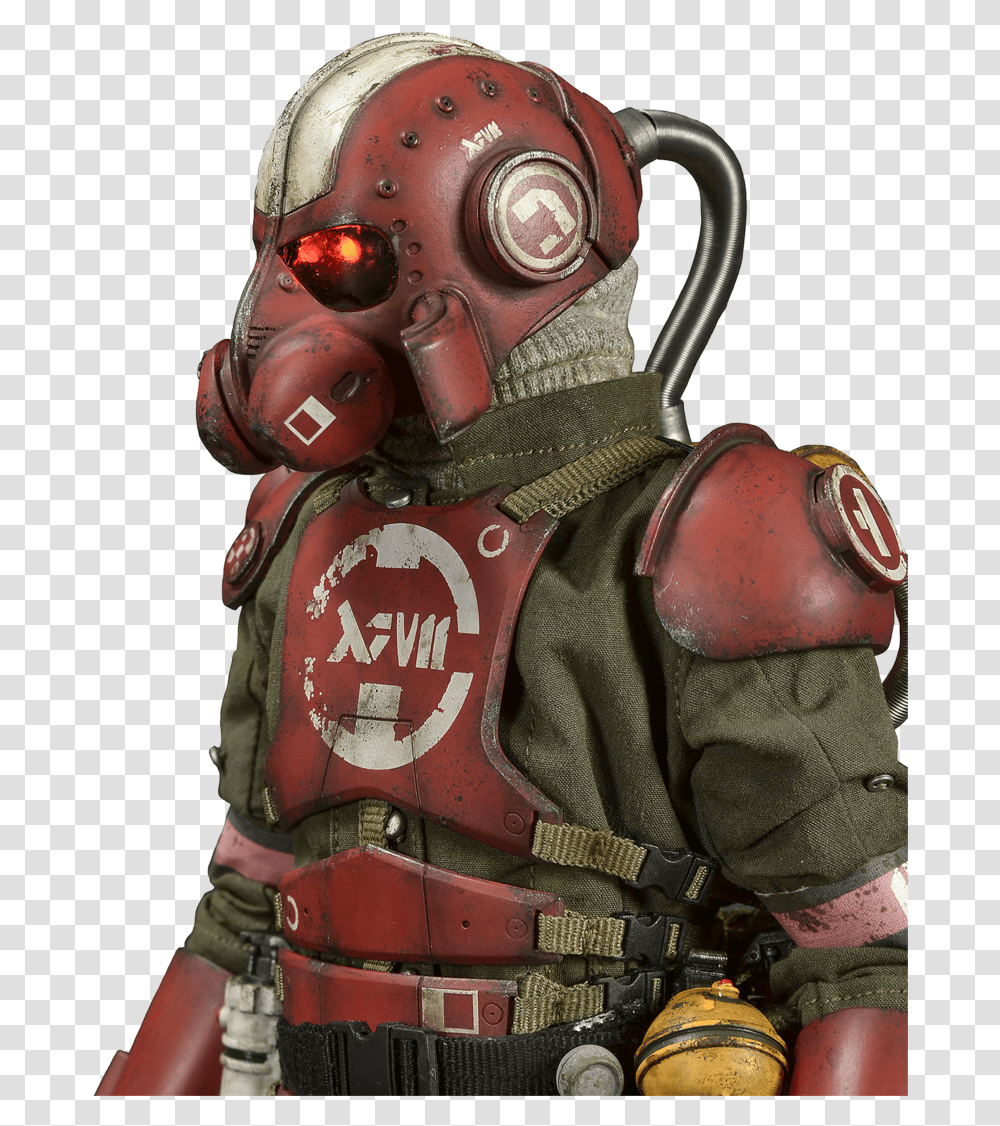 Red Body Armor Wlight Up Helmet Hanroku Trooper Figure, Apparel, Person, Human Transparent Png