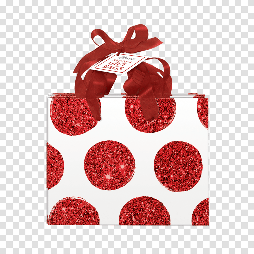 Red Bold Dot Small Gift Bags Lady Jayne, Shopping Bag, Rug Transparent Png