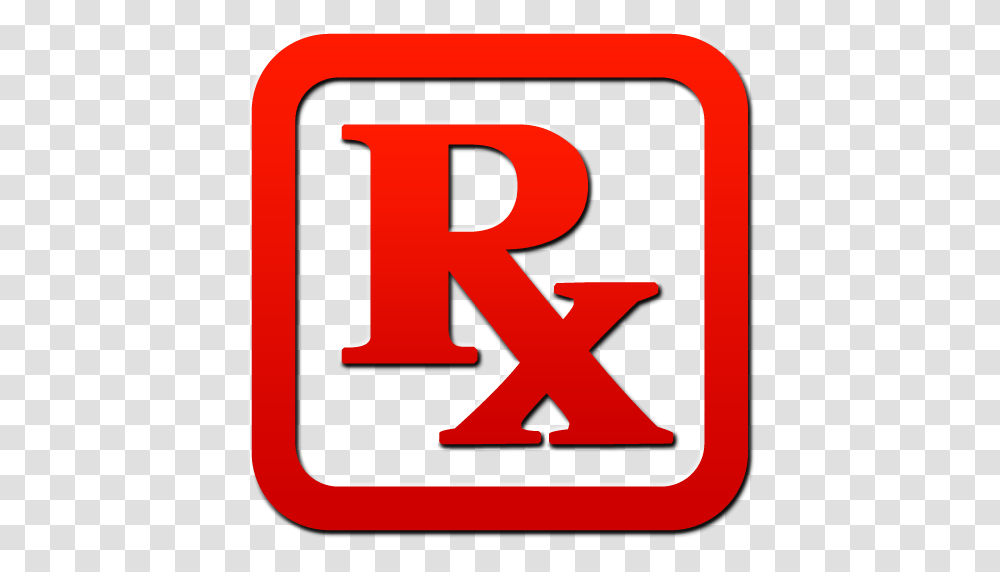 Red Bold Rx Symbol Frame Clipart Image, Label, Number, Alphabet Transparent Png