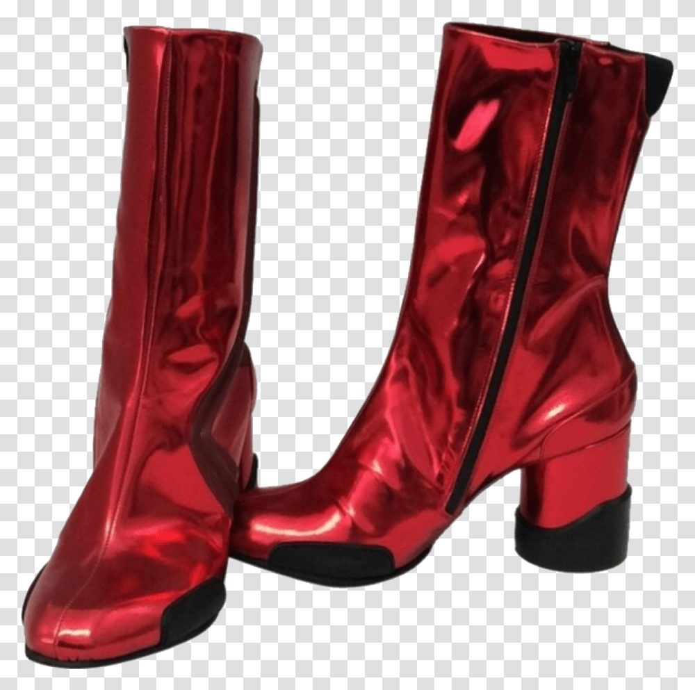 Red Boots, Apparel, Footwear, High Heel Transparent Png