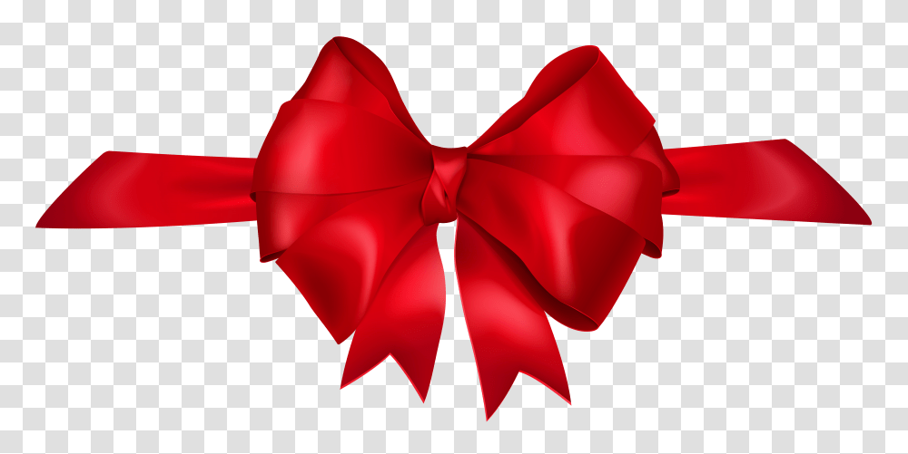 Red Bow, Flower, Plant Transparent Png