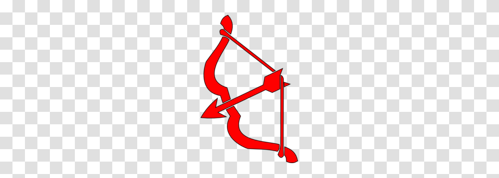 Red Bow N Arrow Clip Art, Emblem, Hook Transparent Png