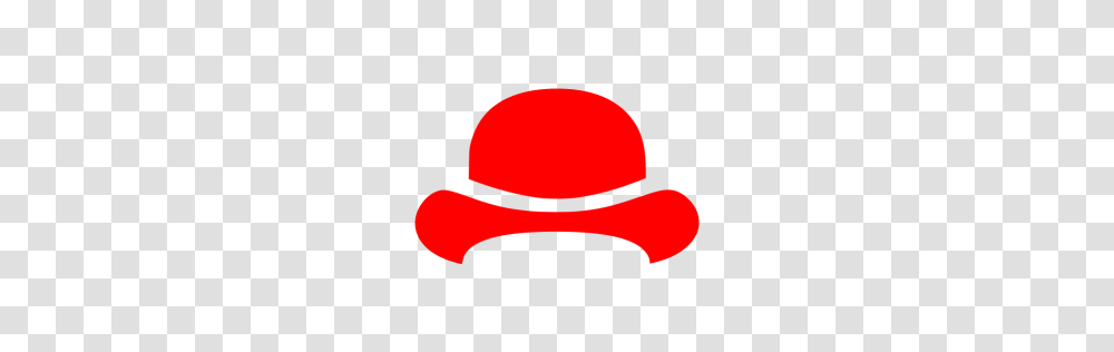 Red Bowler Hat Icon, Logo, Trademark Transparent Png