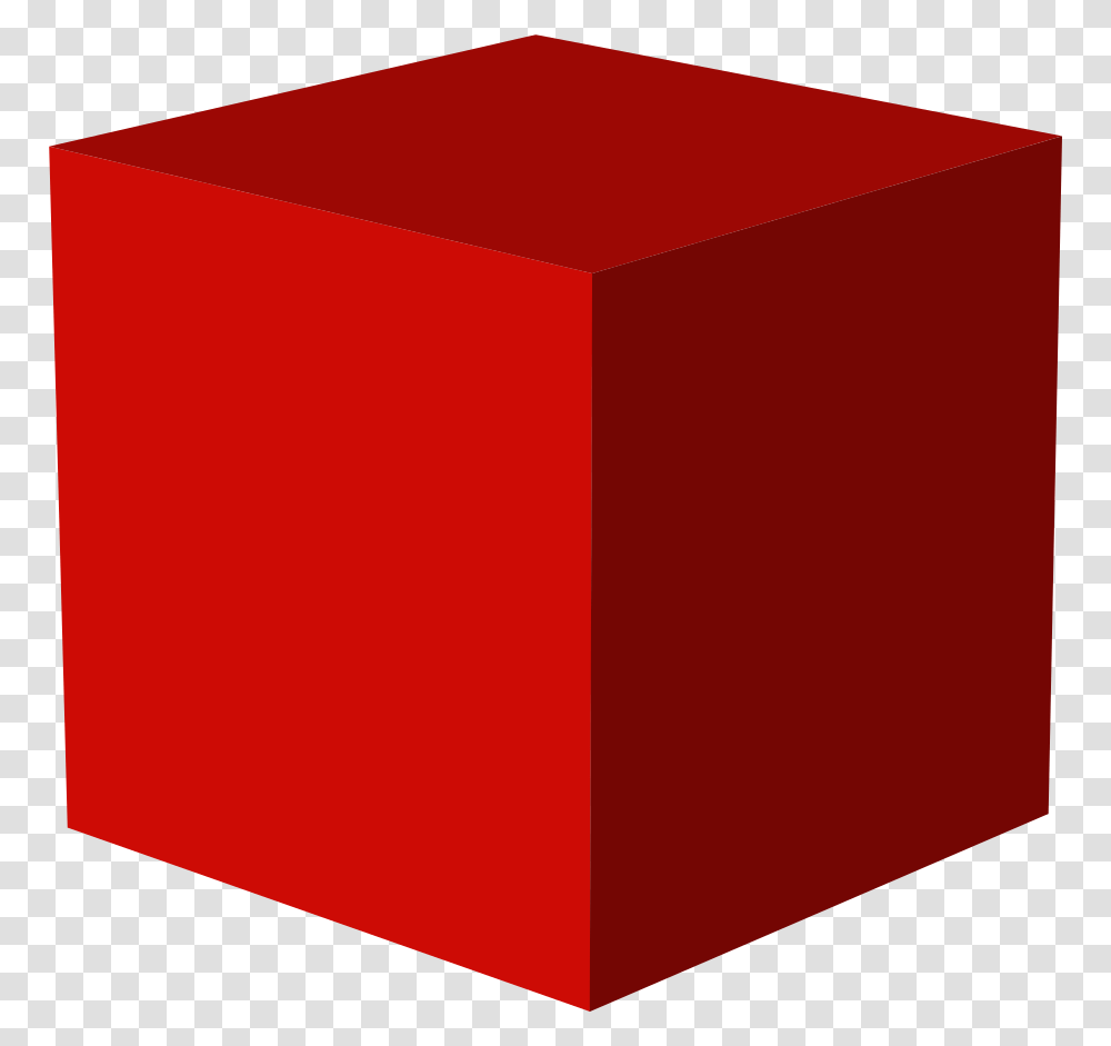 Red Box 3d Cube Picture Red Cube, Furniture Transparent Png