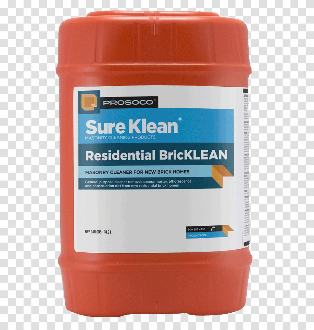 Red Brick Cleaner Prosoco Sure Klean, Food, Label, Bottle Transparent Png