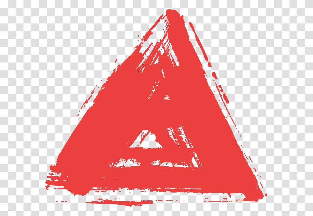 Red Brush Sail, Triangle Transparent Png