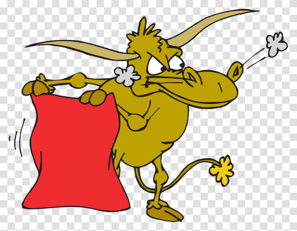 Red Bull Clipart Comic Like A Red Rag To A Bull, Dragon Transparent Png