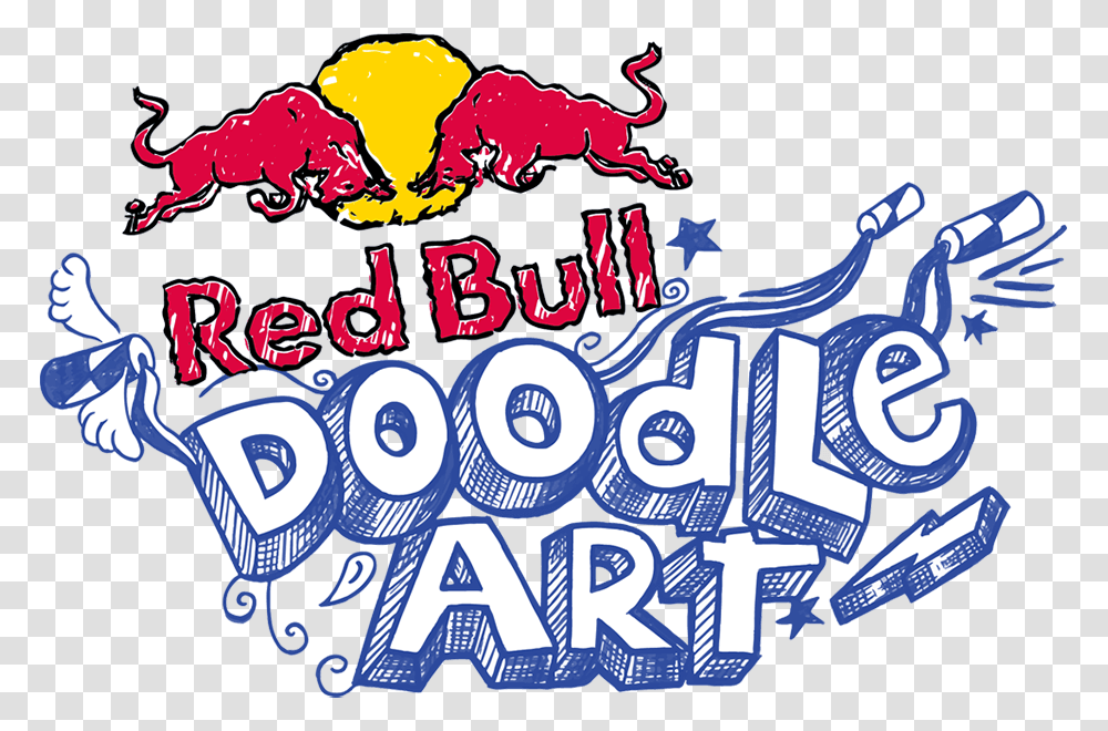 Red Bull Doodle Art, Alphabet, Logo Transparent Png