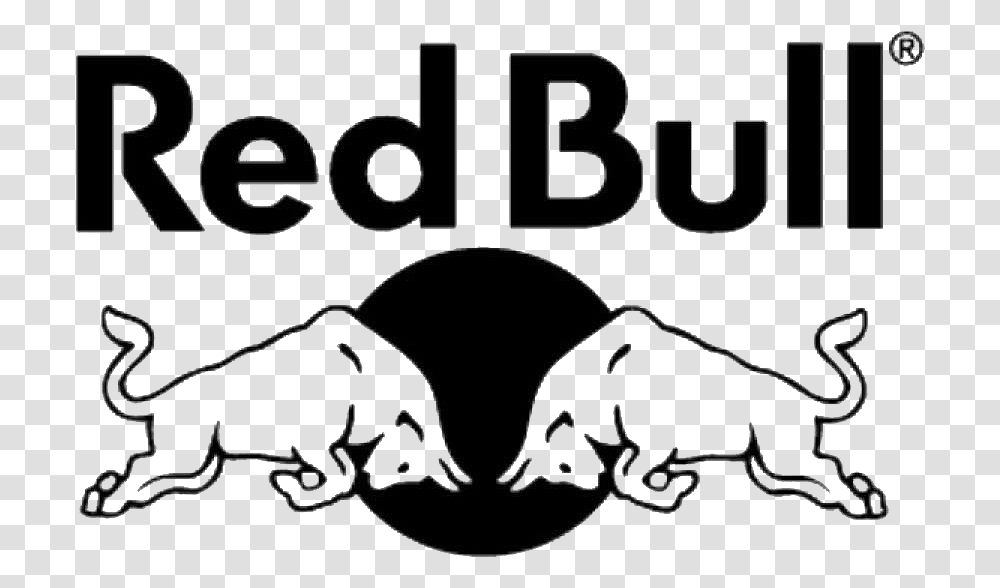 Red Bull Logo Black And White, Number, Animal Transparent Png