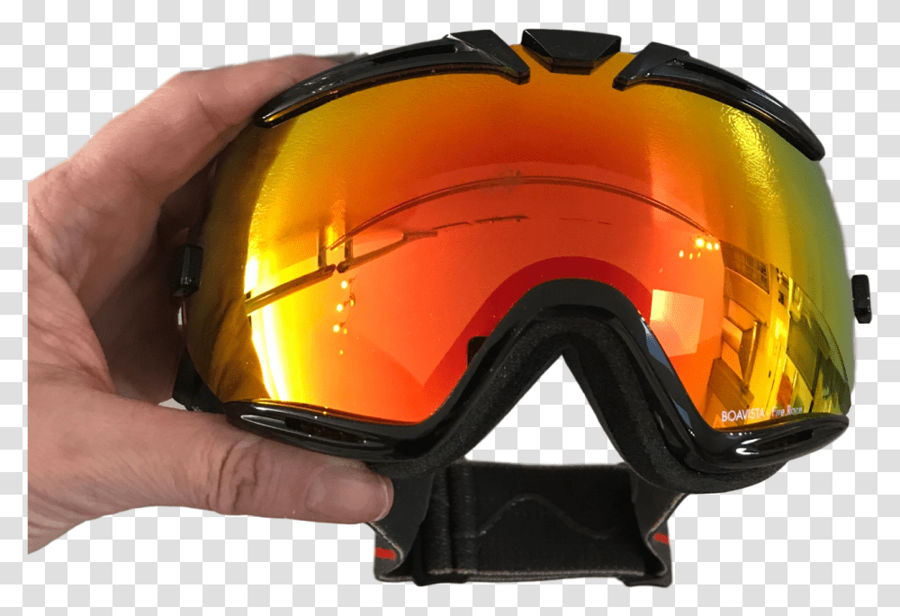 Red Bull Racing Black Ski Goggles Boavista Fire Race Amber, Apparel, Helmet, Person Transparent Png