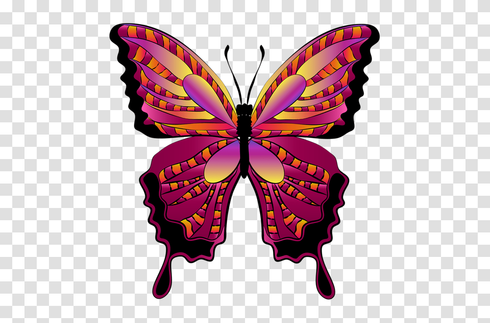 Red Butterfly Clipart Image A Butterfly Butterfly, Ornament, Pattern, Fractal Transparent Png