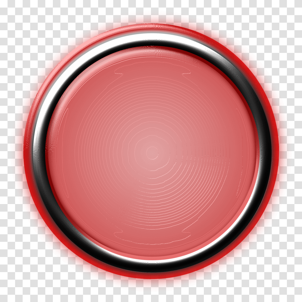 Red Button With Internal Light And Glowing Bezel Clip, Face Transparent Png
