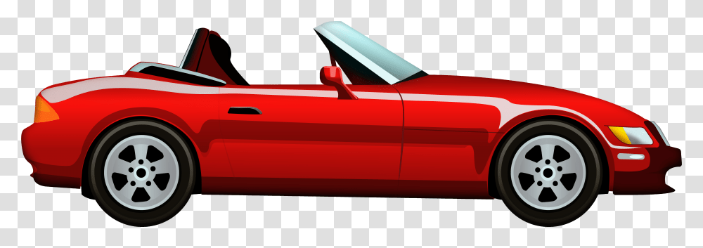 Red Cabriolet Car Clip Art Cartoon Convertible Car, Tire, Wheel, Machine, Vehicle Transparent Png