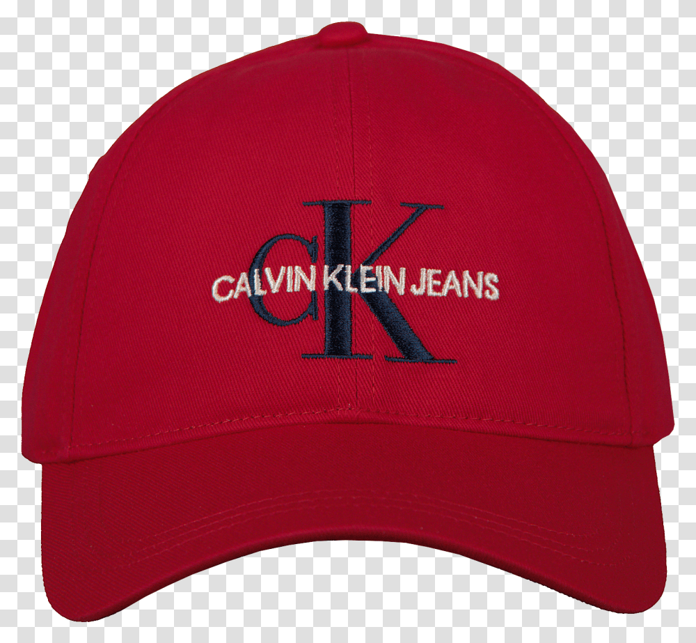 Red Calvin Klein Cap J Monogram M Baseball Cap, Clothing, Apparel, Hat, Swimwear Transparent Png