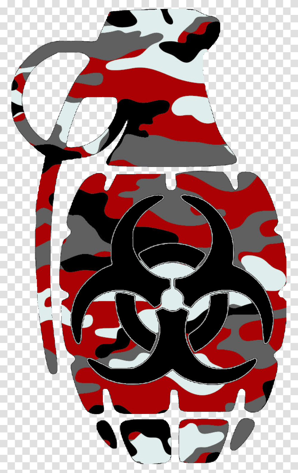 Red Camouflage Grenade Free Images, Modern Art Transparent Png