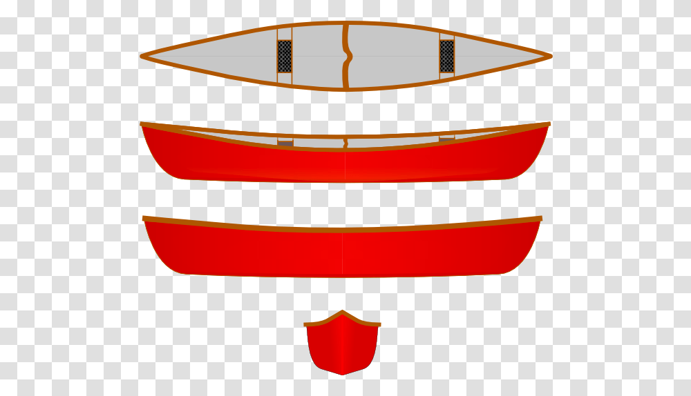 Red Canoe Multiple Views Clip Art, Rowboat, Vehicle, Transportation, Kayak Transparent Png